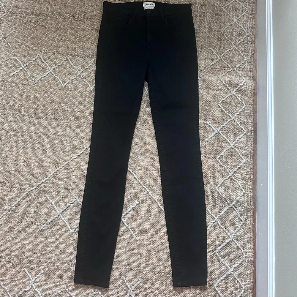 L’AGENCE Marguerite Skinny Jeans 2 Pairs Noir Marino Blue 28 - Picture 9 of 13